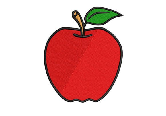 Apple Embroidery Digitizing Design