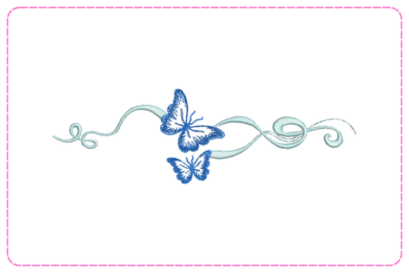 Butterfly Border Embroidery Designs