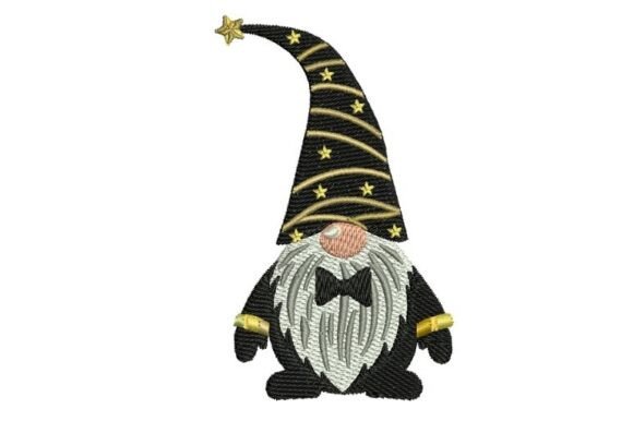 Festive New Year’s Gnome Embroidery