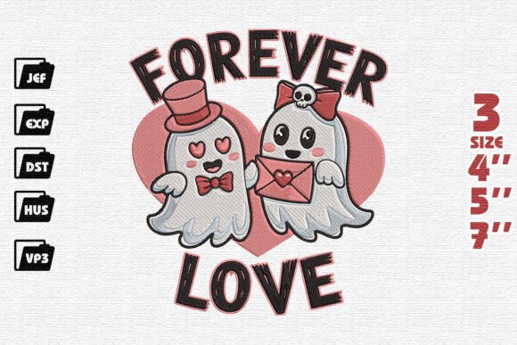 Ghostly Sweethearts Embroidery