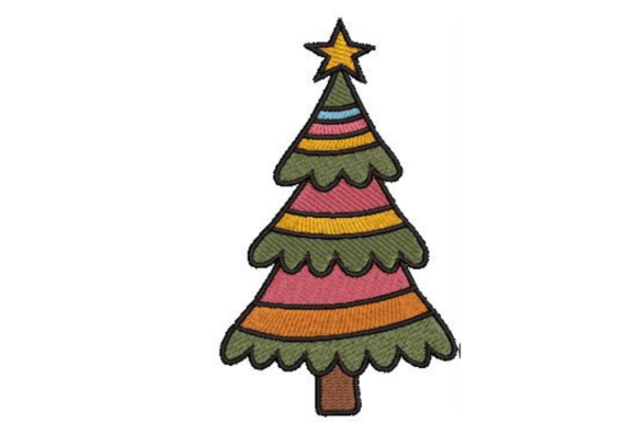 Groovy Christmas Tree Embroidery