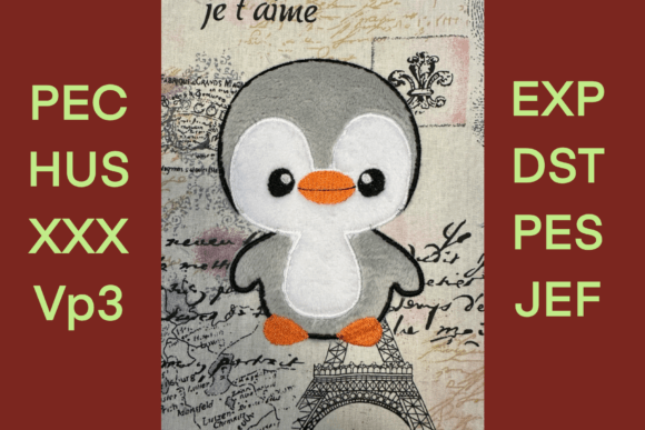 Pengui Appliqué - Embroidery Pattern
