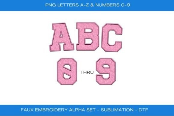 Pink Floral Lace Faux Embroidery Alphas