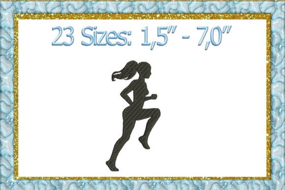 Runner Girl Embroidery Design