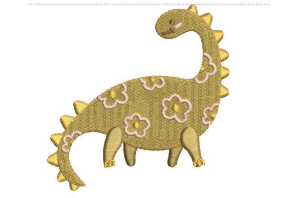 Sunny Dinosaur Embroidery